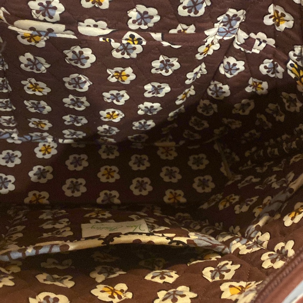 Vera Bradley Floral Brown Tote Bag - Picture 6 of 8